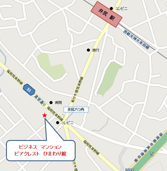 ビジネス　マンション　ピアクレスト　ひまわり館 地図