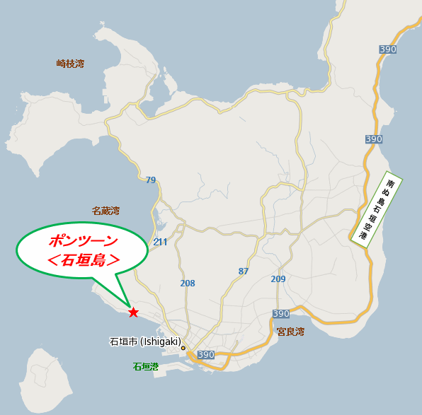 ポンツーン＜石垣島＞への概略アクセスマップ