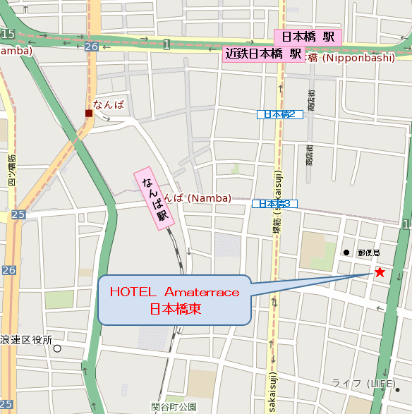ＨＯＴＥＬ　Ａｍａｔｅｒｒａｃｅ　日本橋東 地図