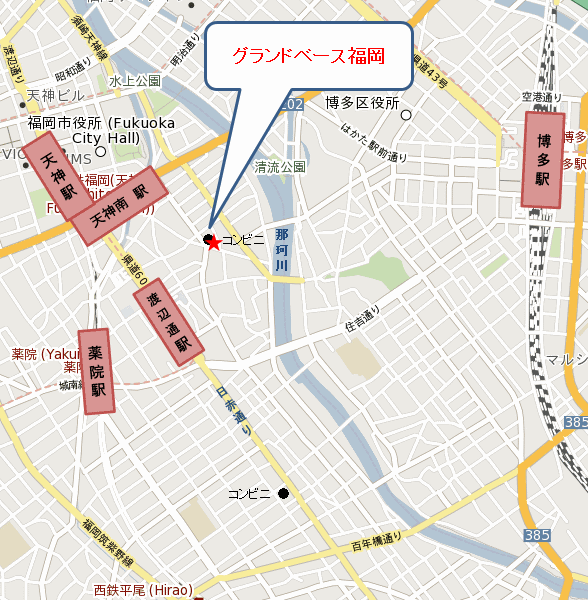 グランドベース福岡 地図