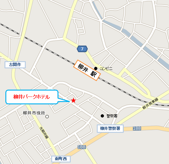地図：柳井パークホテル