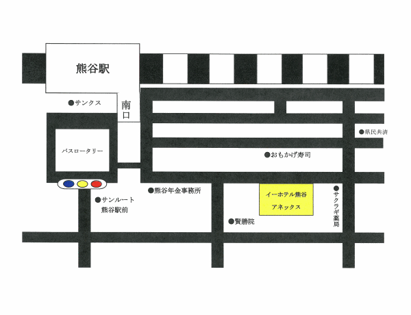 地図：イーホテル熊谷アネックス