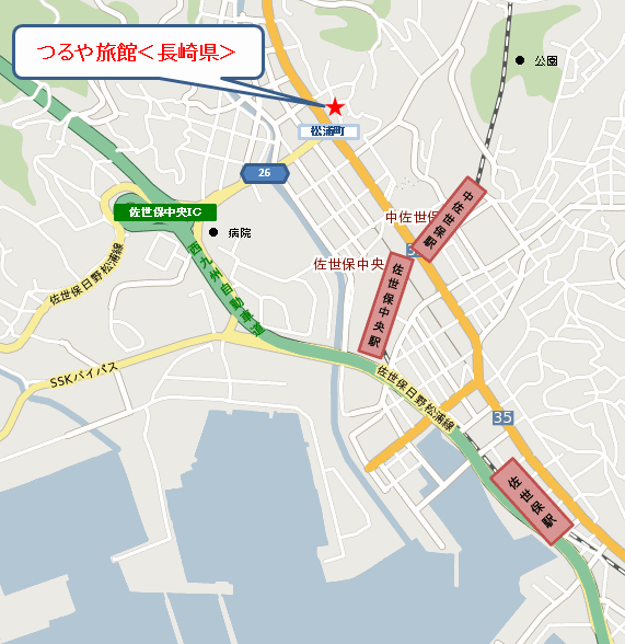 お宿　ＴＳＵＲＵＹＡ＜長崎県＞ 地図
