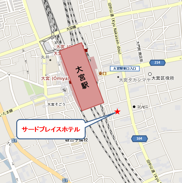 地図：サードプレイスホテル