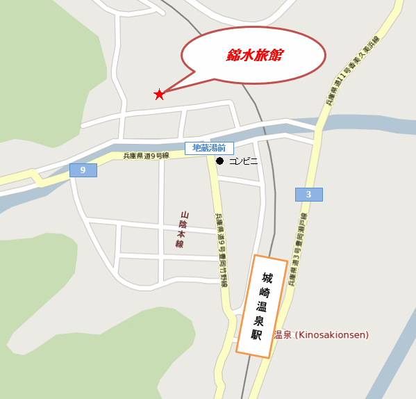 錦水旅館 地図