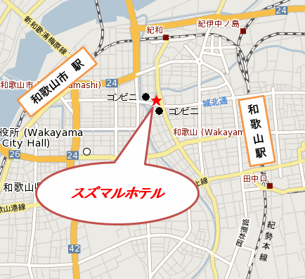 地図：スズマルホテル