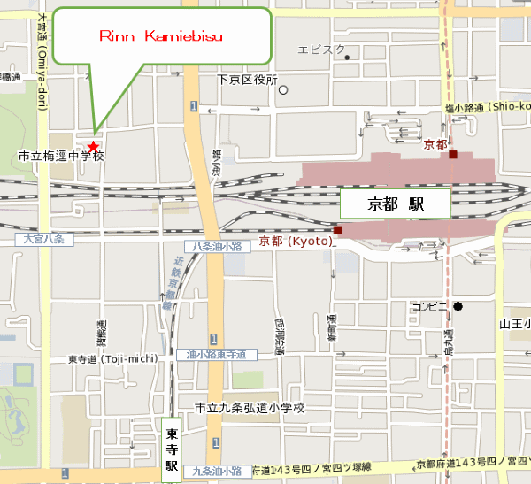 Ｒｉｎｎ Ｋａｍｉｅｂｉｓｕ（鈴ホテル 上夷）の地図画像