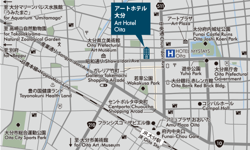 地図：アートホテル大分