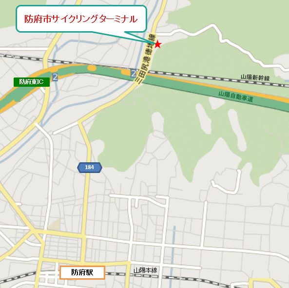 地図：防府市サイクリングターミナル
