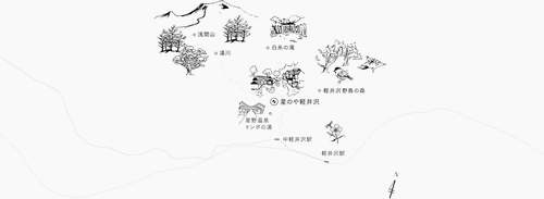 星のや軽井沢への概略アクセスマップ