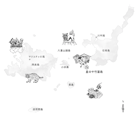星のや竹富島への概略アクセスマップ