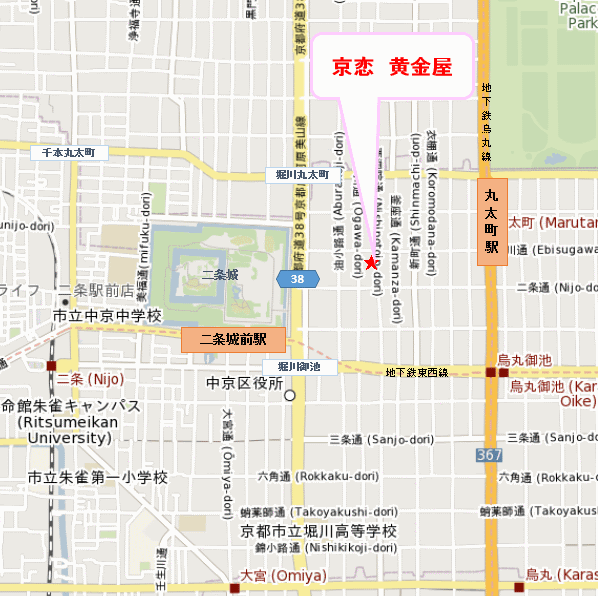 京恋 黄金屋の地図画像