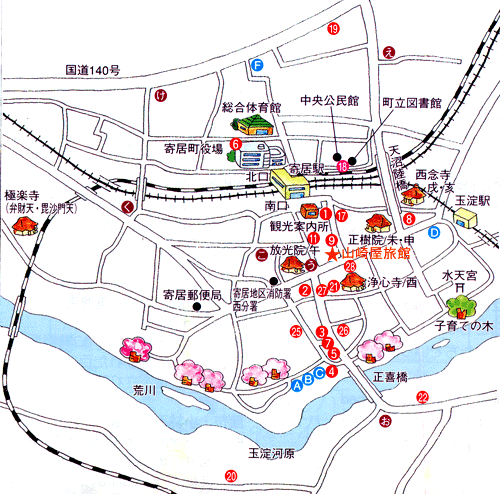 地図：山崎屋旅館