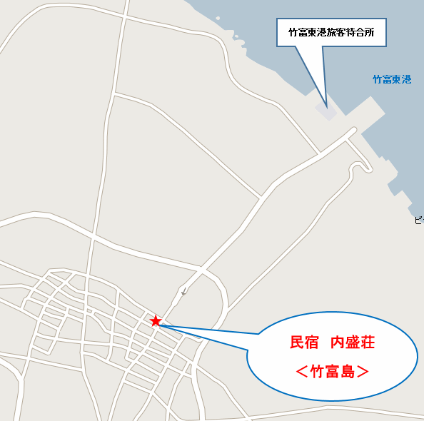 民宿　内盛荘＜竹富島＞への概略アクセスマップ