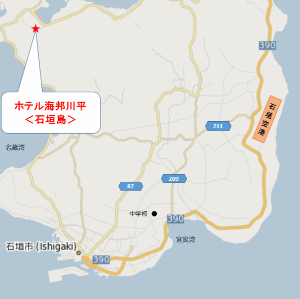 ホテル海邦川平＜石垣島＞ 地図
