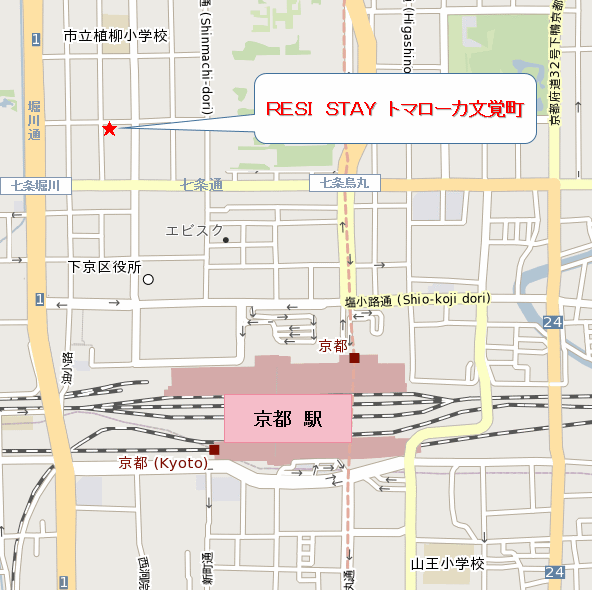 ＲＥＳＩ ＳＴＡＹ トマローカ文覚町の地図画像