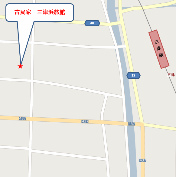 古民家　三津浜旅館への概略アクセスマップ