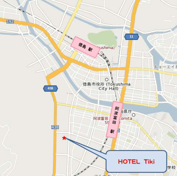 ＨＯＴＥＬ　Ｔｉｋｉ（ホテル　ティキ）への概略アクセスマップ