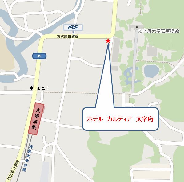 ＨＯＴＥＬ　ＣＵＬＴＩＡ　太宰府 地図