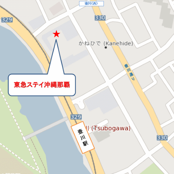 東急ステイ沖縄那覇への概略アクセスマップ