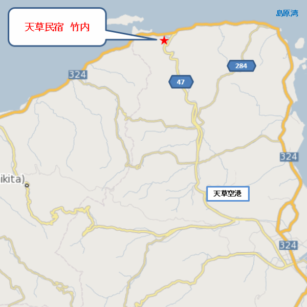 天草民宿 竹内の地図画像