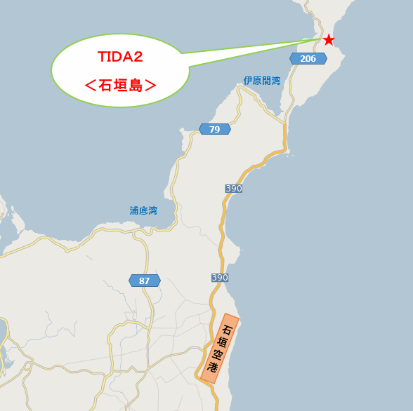 ＴＩＤＡ２＜石垣島＞ 地図
