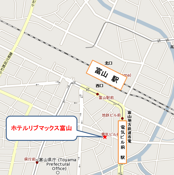 ホテルリブマックス富山の地図画像
