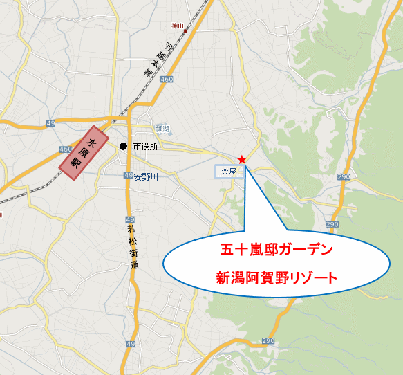 五十嵐邸ガーデン 新潟阿賀野リゾートの地図画像