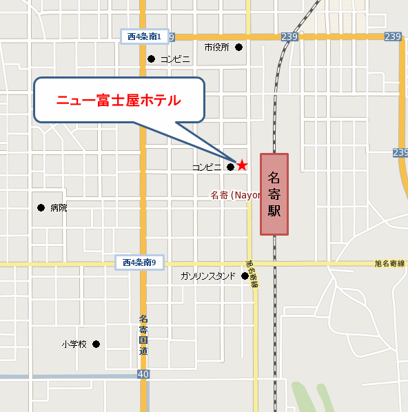 地図：ニュー富士屋ホテル