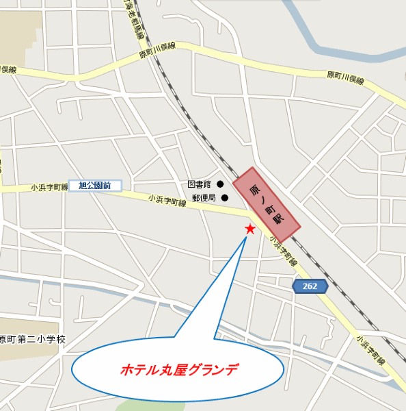 地図：ホテル丸屋グランデ