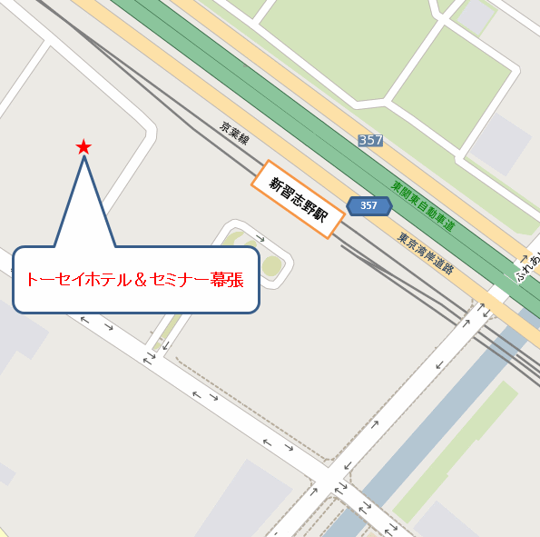地図：トーセイホテル＆セミナー幕張