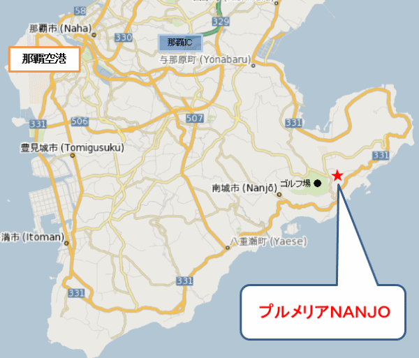 プルメリアＮＡＮＪＯ 地図