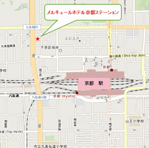 地図：メルキュール京都ステーション