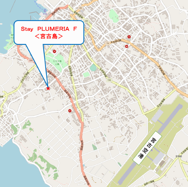 ｅｃｏｔ　久貝１＜宮古島＞への概略アクセスマップ
