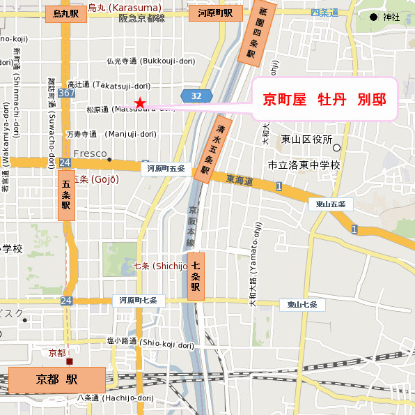 京蘭ー鏡月邸の地図画像