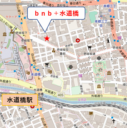 ｂｎｂ＋水道橋 地図