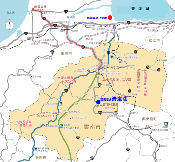 国民宿舎 清嵐荘の地図画像