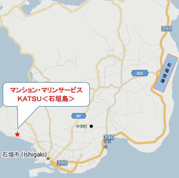 ペンション・マリンサービス　ＫＡＴＳＵ＜石垣島＞ 地図