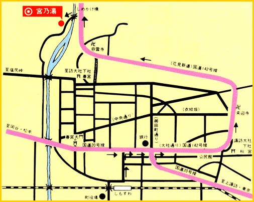 毒沢ミネラル療養泉 宮乃湯旅館の地図画像