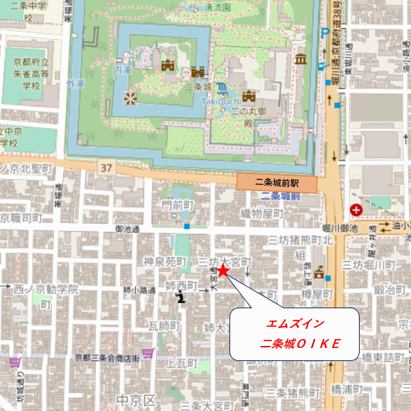 エムズホテル　二条城ＯＩＫＥ 地図