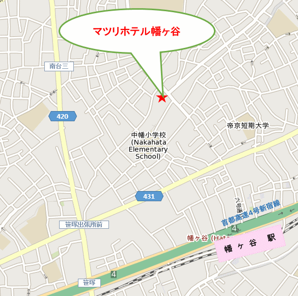 マツリホテル幡ヶ谷 地図