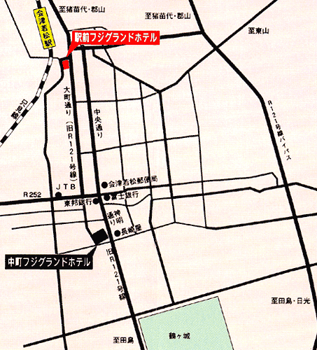 地図：駅前フジグランドホテル