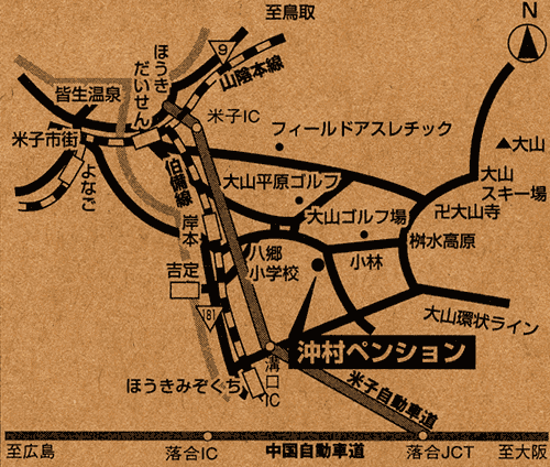 沖村ペンションの地図画像