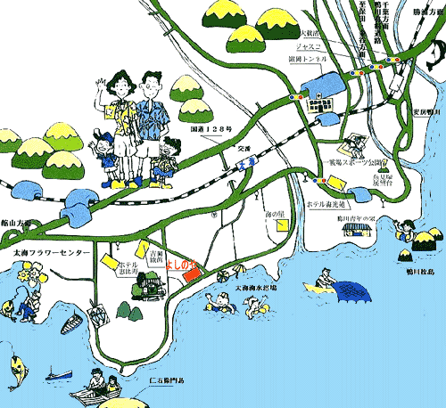 南房総　鴨川温泉　よしのや旅館 地図