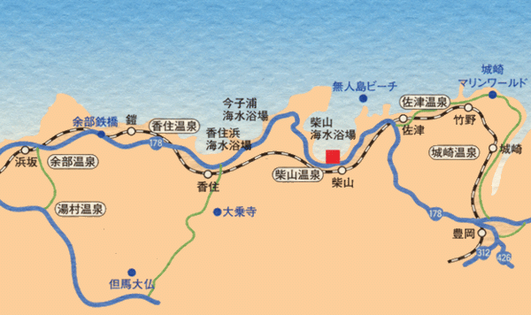 いわや＜兵庫県＞への概略アクセスマップ