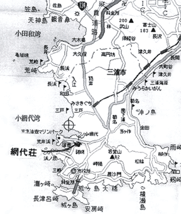 民宿　旅館　網代荘への概略アクセスマップ