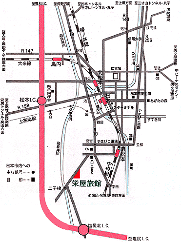 栄屋旅館＜長野県＞ 地図