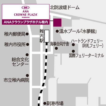 地図：サフィールホテル稚内