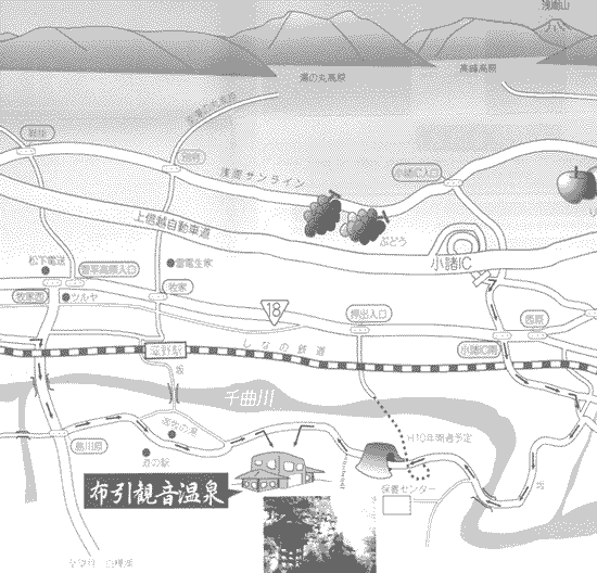布引観音温泉の地図画像