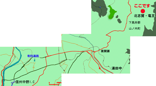 サンパティック北志賀への概略アクセスマップ